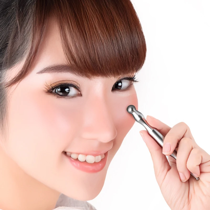 

Acupuncture Pen Stainless Steel Deep Tissue Massager Dual Head Facial Reflexology Acupressure Bar for Body Meridian Relief Pain