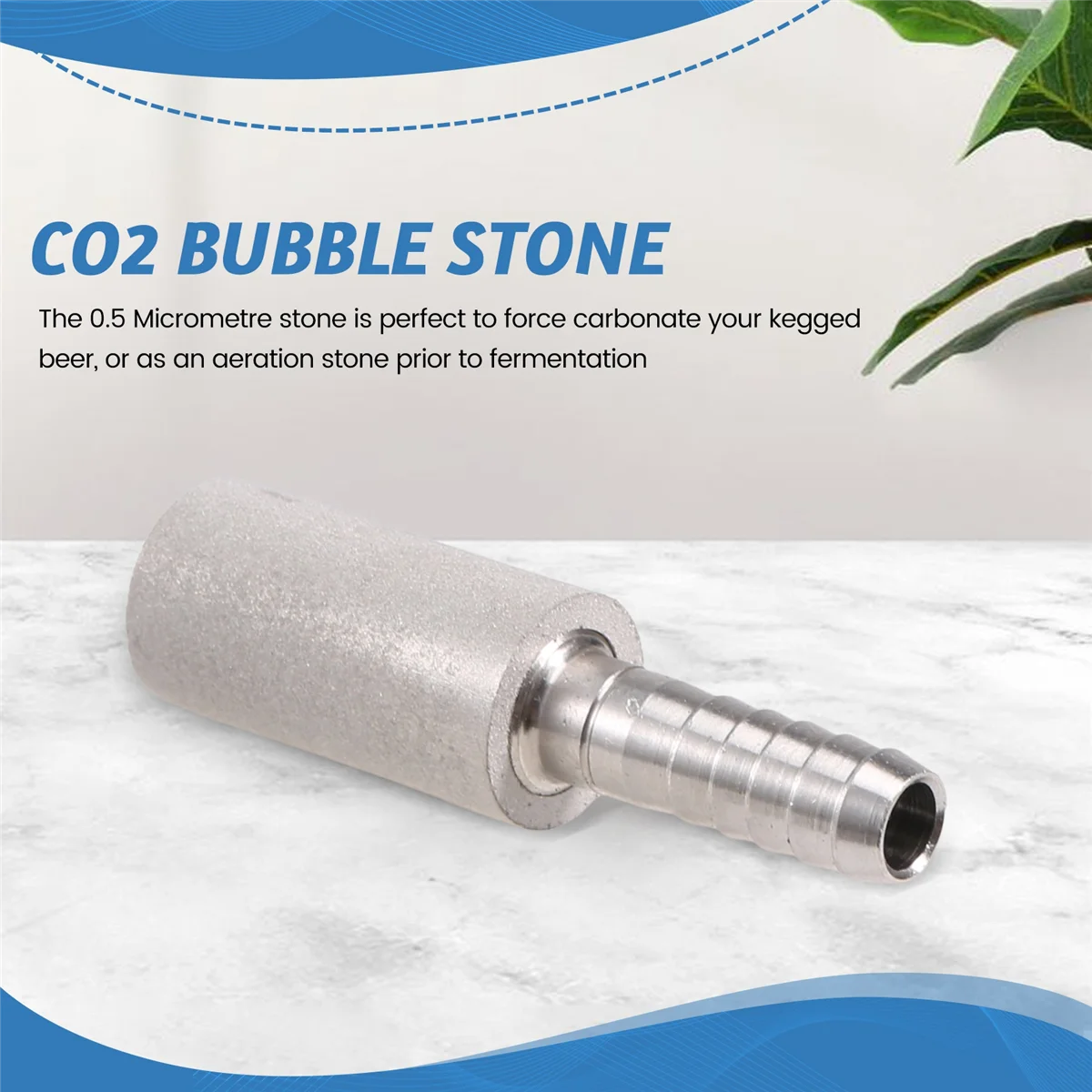 0.5 Diffusion Stone Steel Beer Carbonation Aeration สําหรับเบียร์ไวน์เครื่องมืออุปกรณ์บาร์