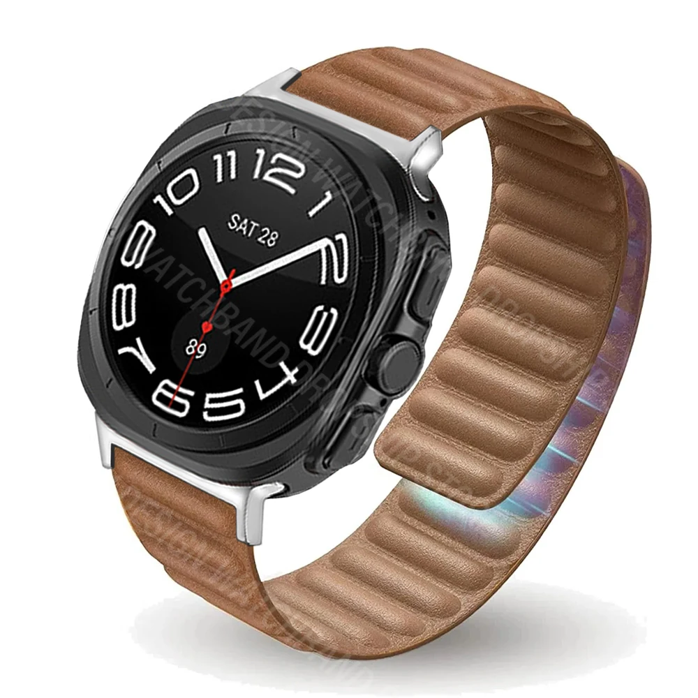 Correia magnética macia do silicone para o relógio da galáxia de Samsung, nenhuma faixa das lacunas, pulseira do laço, ultra, 47mm