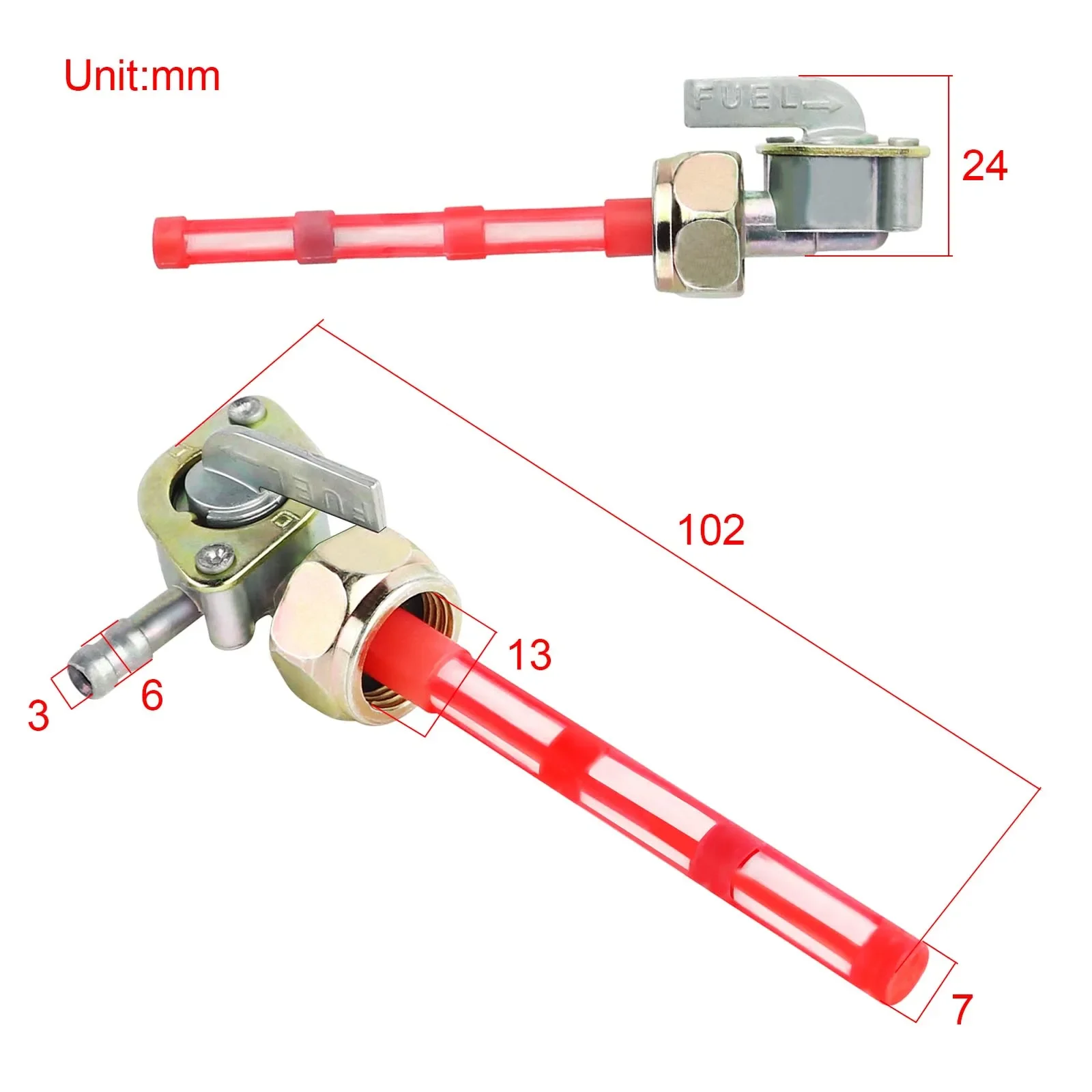 M14 Gas Petrol Fuel Tank Switch Tap Petcock Valve For  Honda XR50 CRF50 Z50R CG125 Z50 Scooter ATV Dirt Bike Go Kart