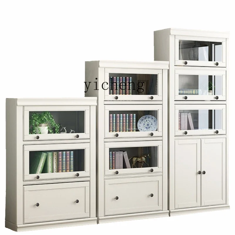 ZZk Solid Wood Bookcase Simple Bookshelf Children's Storage Rack Storage Cabinet
