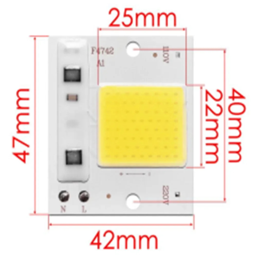 

Светодиодная лампа COB Bead 10W 20W 30W 50W AC 220V 240V IP65 Smart IC No Need Driver DIY Прожектор Светодиодная лампа Прожектор Наружная чип-лампа