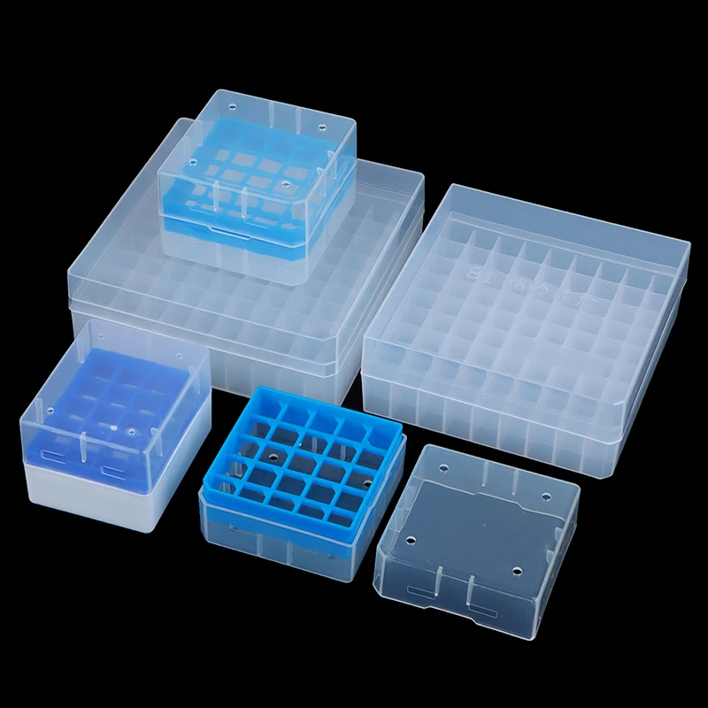 Plastic Test Tube Holder Centrifuge Tube Rack Box With Cover Centrifugal Tube Support Laboratory Supplies