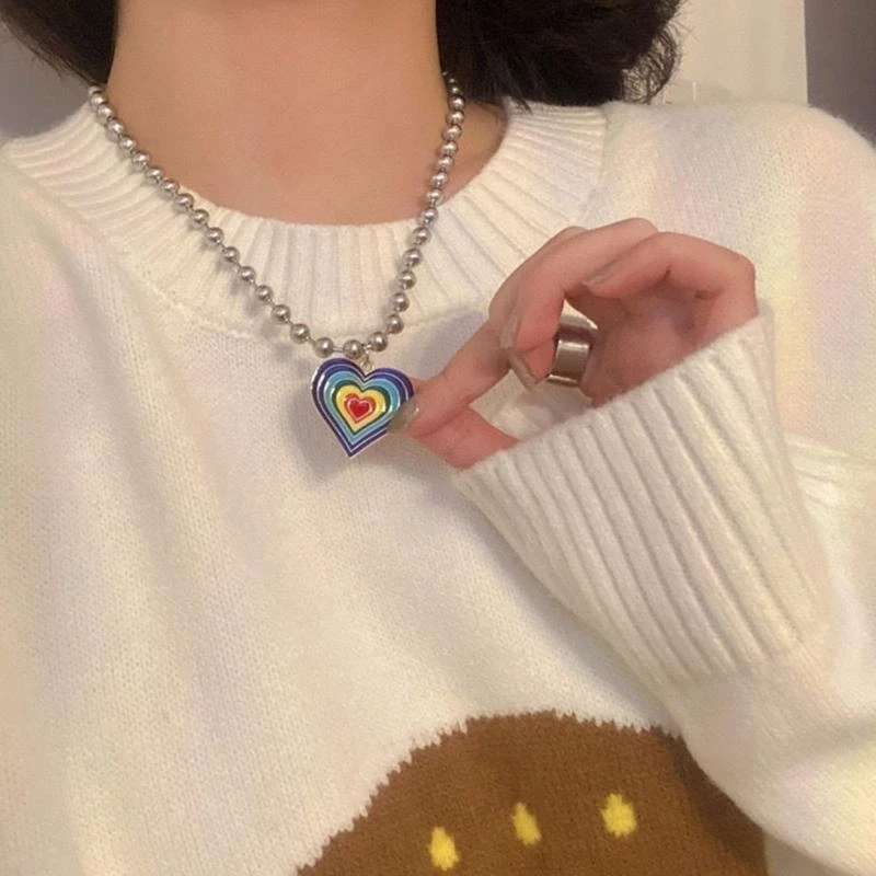T4MD Fashion Trend Niche Love- Pendant Collarbone Chain Temperament Necklace