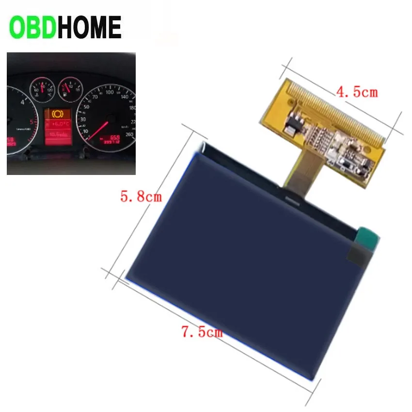 Substituição da tela lcd do instrumento do carro para vw/audi a3 a4 a6 vdo display lcd para passado/assento/golfe etc ferramenta de reparo automóvel
