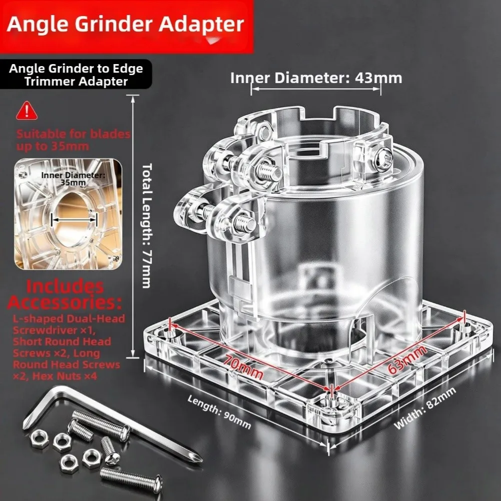 Wood Router Slotting Locator Slotted Base Slotting Machine Bracket Transparent Handheld Edge Trimmer Milling Curve Cutting Tool