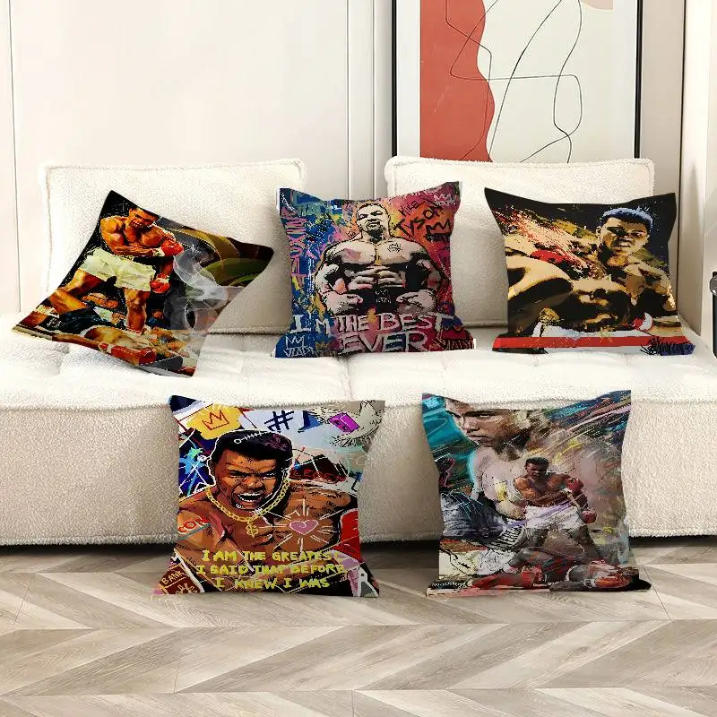 Muhammad Ali Canvas Painting Famous Boxer Inspirationa Cushi