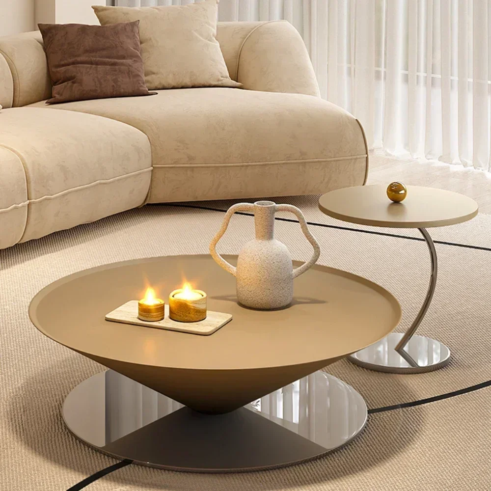 

Круглый чайный столик для гостиной, современный минималистичный, легкий люкс
