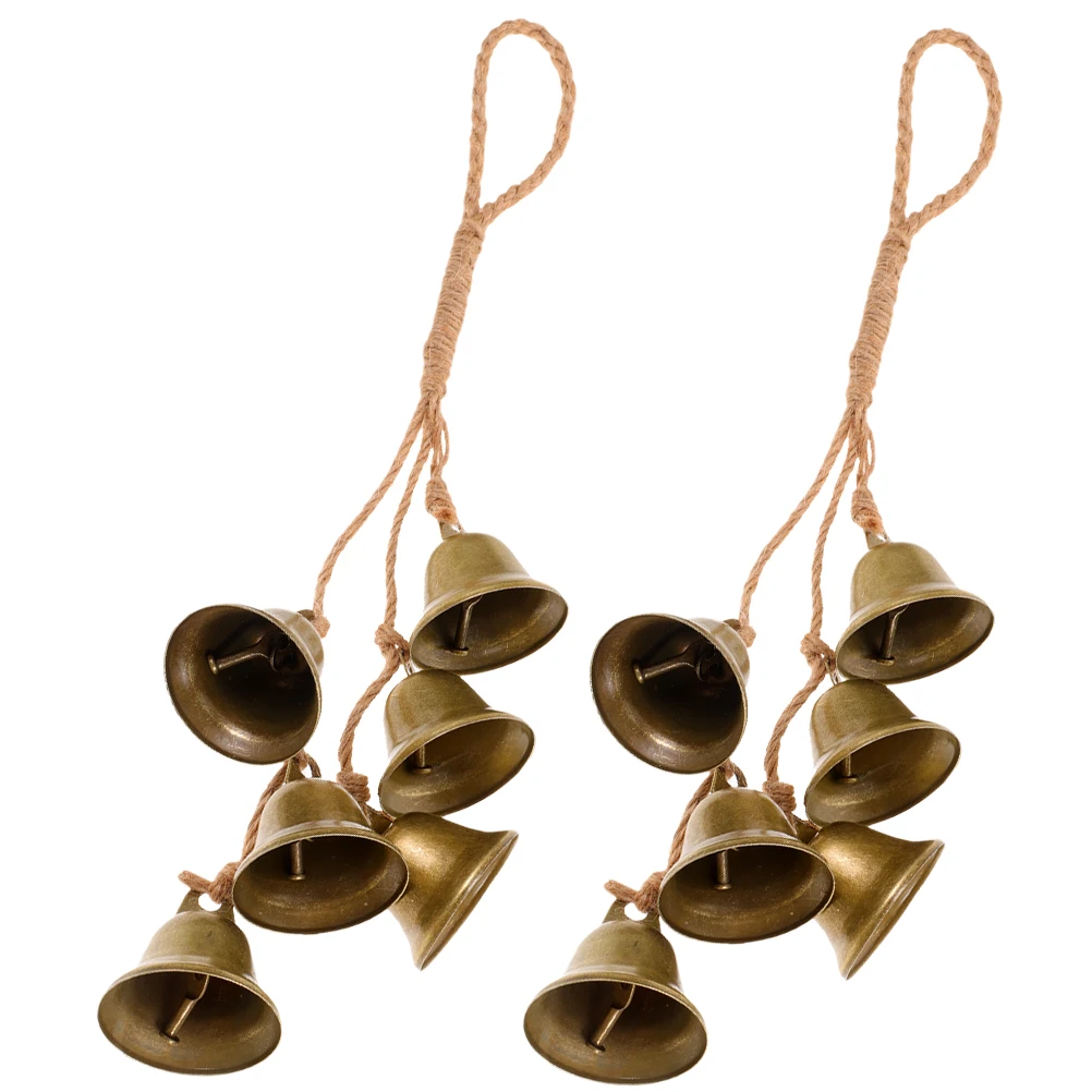 

2pcs Witch Chime Hanging Ornament Iron Decorative Metal Home Wind Bell Garden Hanging Witch Bells Door Car Bells