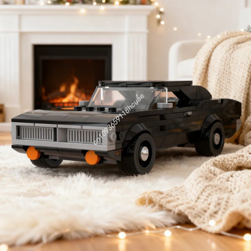 

323 шт. MOC City Champions Dodge Charger R T Deluxe Edition Модель Строительные блоки Архитектурные игрушки Рождественский подарок Детский кирпич