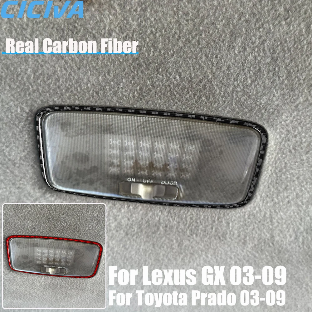 

Автомобильные аксессуары из настоящего углеродного волокна, задняя панель чтения, декоративная крышка, мягкая наклейка для Lexus GX для Toyota Prado 2003-2009