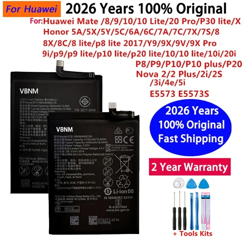 Original Battery For Huawei Honor Mate Nova 2 3 5A 6A 7 7C 7