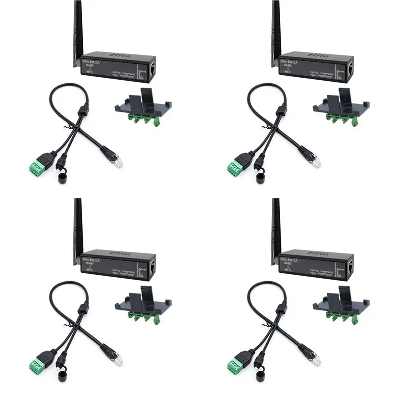 Classic-4X Serial Port RS485 To Wifi Device Server Module Converter Elfin-EW11A-0 Modbus Protocol Data Transfer Via Wifi