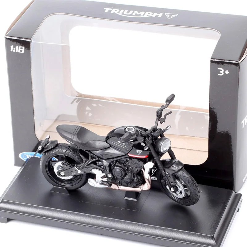 1/18 Small Scale 2021 Triumph Trident 660 Motorcycle Diecast Bike Toy Model Vehicles Moto Welly Collectibles Gifts Black
