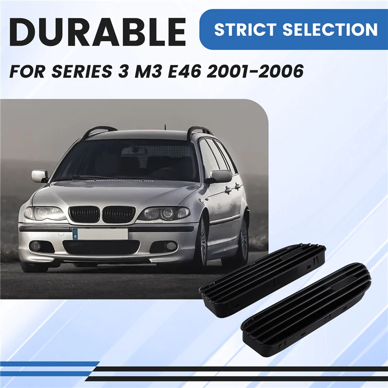 

Classy-Side Fender Vent Grill 51137895913 51137895914 For BMW 3 Series M3 E46 2001-2006 Fender Air Vent Trim Cover
