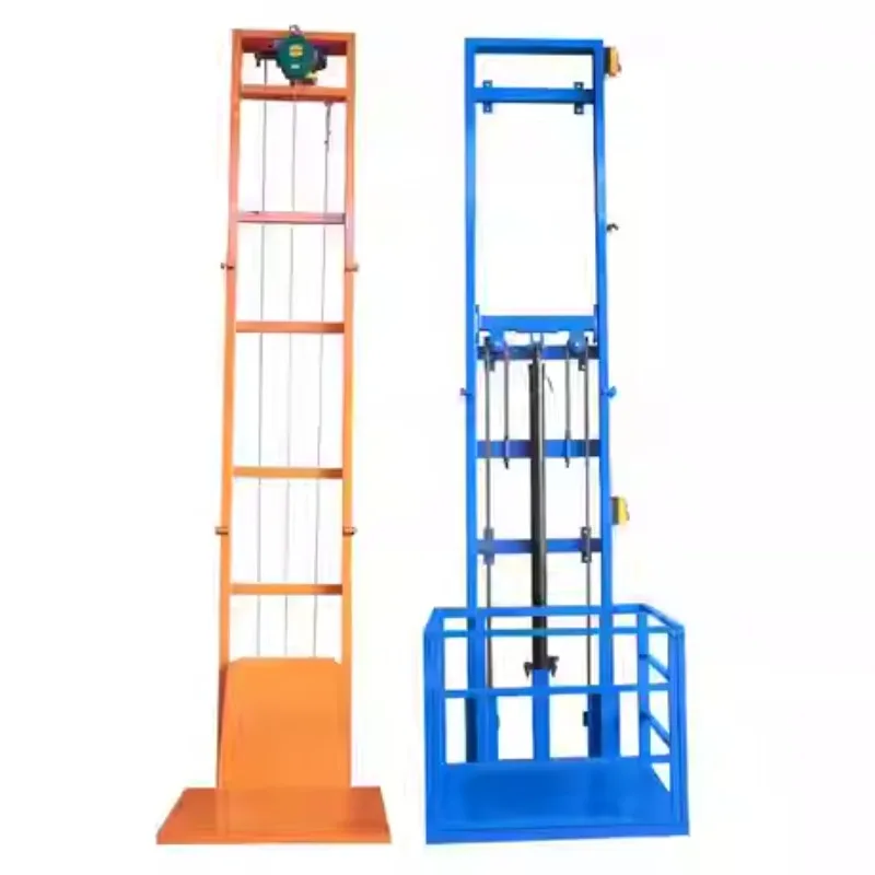 Hydrauliczny winda towarowa, mała winda szynowa, platforma podnosząca do magazynu, winda domowa, drugie piętro