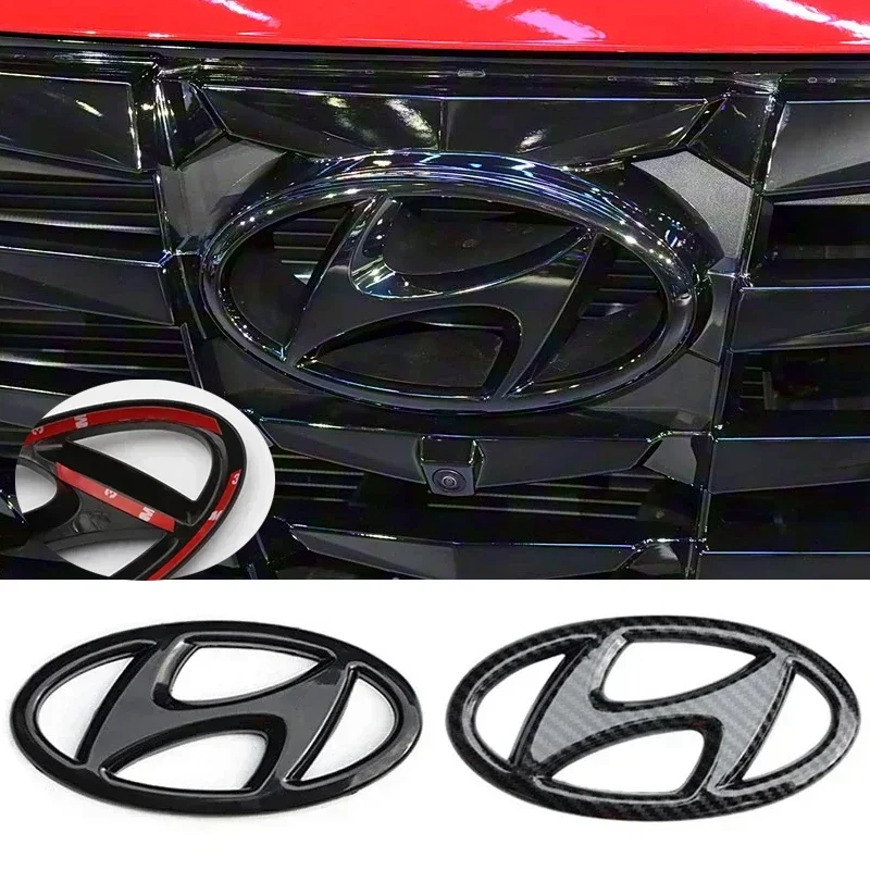 Emblema Delantero y Trasero para Automóvil, Adhesivo para Volante para Hyundai Elantra, Sonata, Verna, IX35, Tucson, IX25, Santa Fe, Lafesta, Modificación