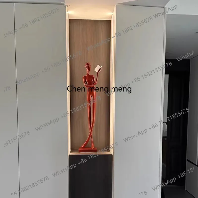 F181 Modern abstract characters reading ornaments model room TV cabinet living room entrance landing