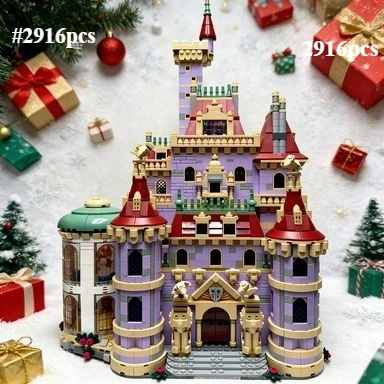 

Романтический конструктор «Замок принцессы» 2025, модель 43263, модульный, для девочек, развивающий, 2916 деталей, подарок на день рождения, декоративная игрушка