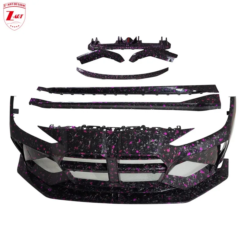 Комплект кузова Z-ART Purple Flakes из кованого углеродного волокна для BMW G80 G82, комплект кузова из сухого углеродного волокна для BMW M3 M4 2021+