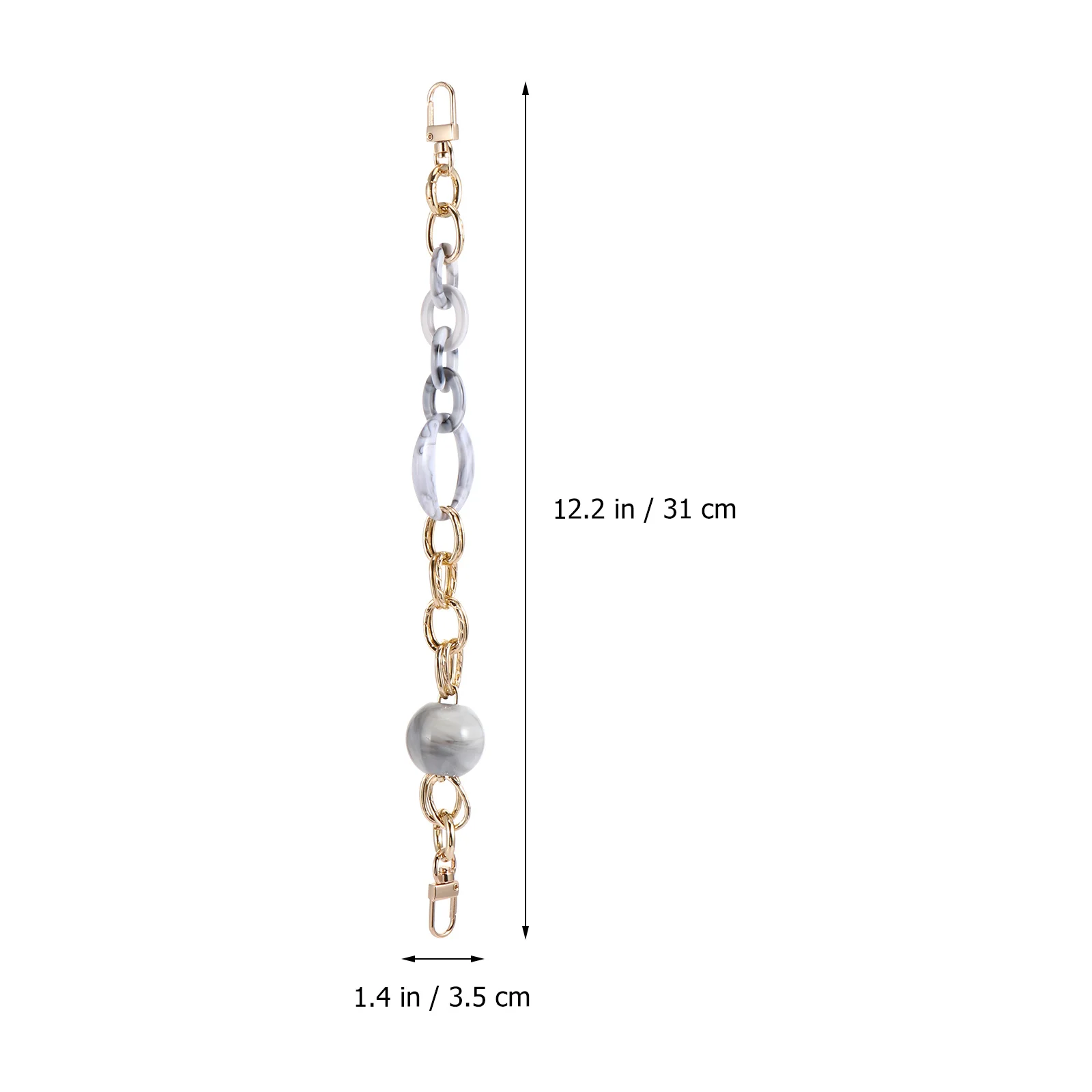 1Pcs Retro Acrylic Resin Bag Chain Replacement Decorative Purse Strap Handbag Accessory Durable Portable Acrylic Bag Chain