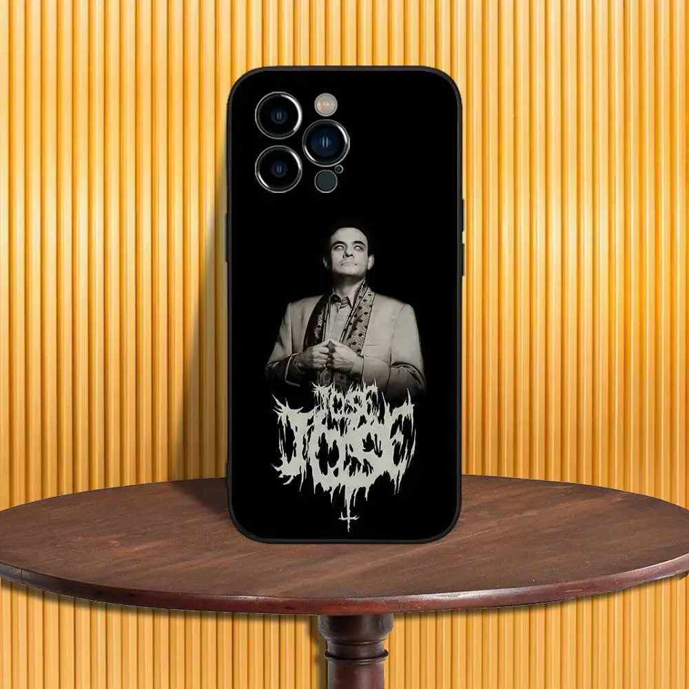 حافظة هاتف Jose Jose Mexico Singer لهاتف iPhone 17,16,15,14,13,12,11,Pro,Max,Plus,X,XS,SE4,E,Mini,Soft Black Case