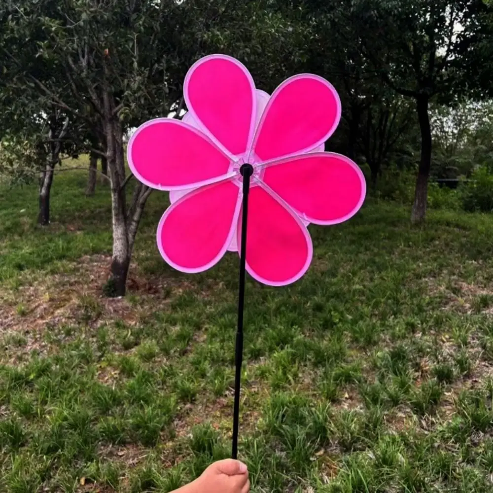 Nouveau Moulin à vent tournesol multi-styles PVC diamètre 41cm rotatif tournesol jardin cour vent Spinner fête en plein air pique-nique décor