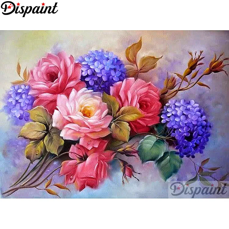 

Dispaint Full Square/Round Drill 5D DIY Diamond Painting "Blooming flower" Embroidery Cross Stitch 3D Home Decor A12972