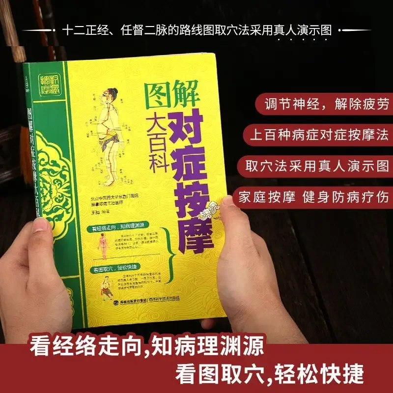 Traditional Chinese Medicine Health Basic Theory Diagram Meridians Symptomatic Massage Tutorial Whole Body Acupoint Books