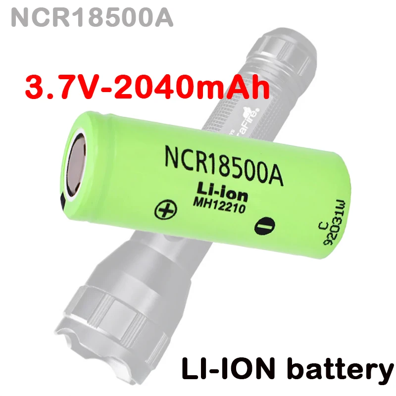 

New high-quality 18500 3.7V 2040mAh 100% original NCR18500A 3.7V battery for flashlights, toy flashlights, etc lithium battery