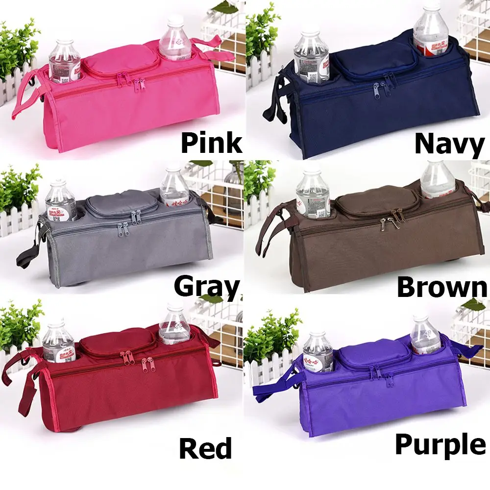 حقيبة التخزين كرسي متحرك عربة الملحقات عربة أطفال زجاجة حامل الكأس حقيبة النقل عربة طفل المنظم أكياس الحفاض الرضع #3