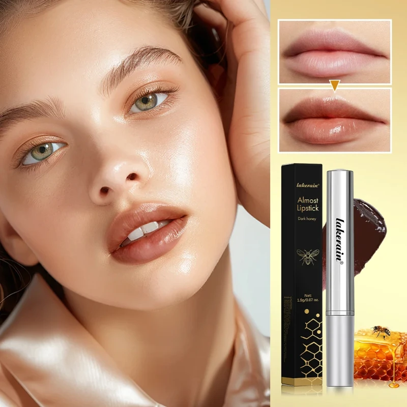 Lápiz labial de miel negro, maquillaje Natural hidratante de larga duración, brillo de labios, cosméticos, bálsamo labial exfoliante sin secado