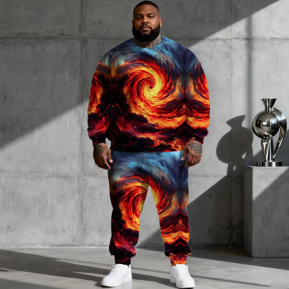 

Комплект мужской толстовки больших размеров S-9xl: Visual Pop — 2 предмета Bold-Chic, мягкая теплая ткань, высокоударный графический принт G