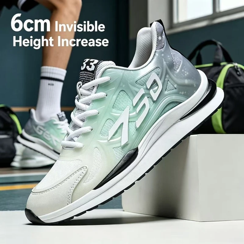 

2026 New Season Elevated Shoes for Men, Casual Versatile Height-Increasing Shoes, Invisible Height Increase of 6cm