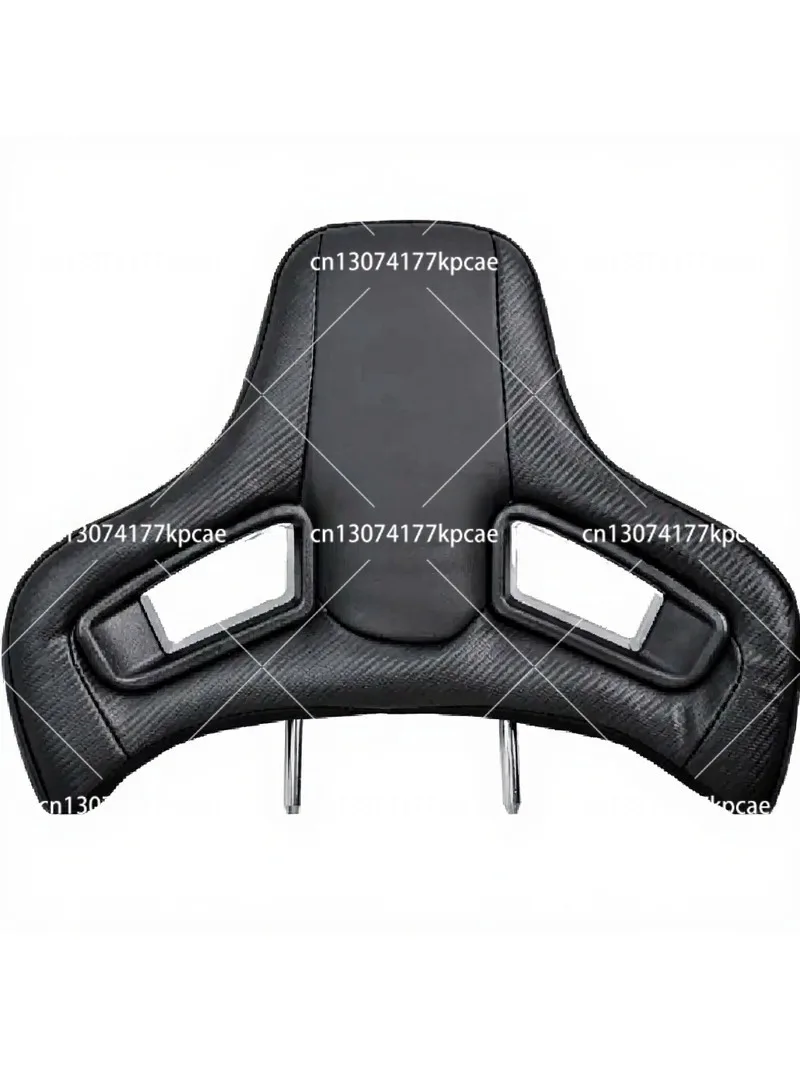 PU Leather Sport Car Seat Headrest, Stripe Design Black & Red