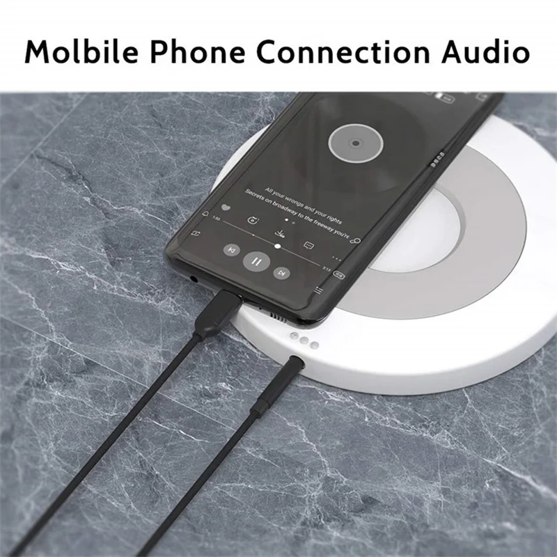 Lightweight USB C to 3.5mm DAC AUX Adapter Cable for Car Headphone Speaker Huawei Samsung Xiaomi Vivo Phone Audio