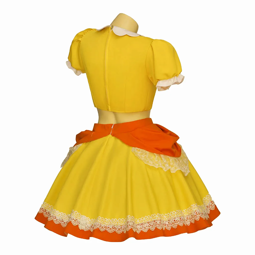 Picture 6: Rosalina & Peach Cosplay Dress Set-Light Blue Bell Sleeve Top & Pink Heart Skirt, Perfect for Mario-Themed Birthday & Comic-Con