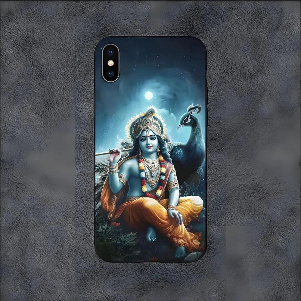 Indian God Lord Krishna Phone Case For Samsung S24,S21,S22,S23,S30,Ultra,S20,S30,Plus,S21 Fe,10,9,5G Silicone Cover