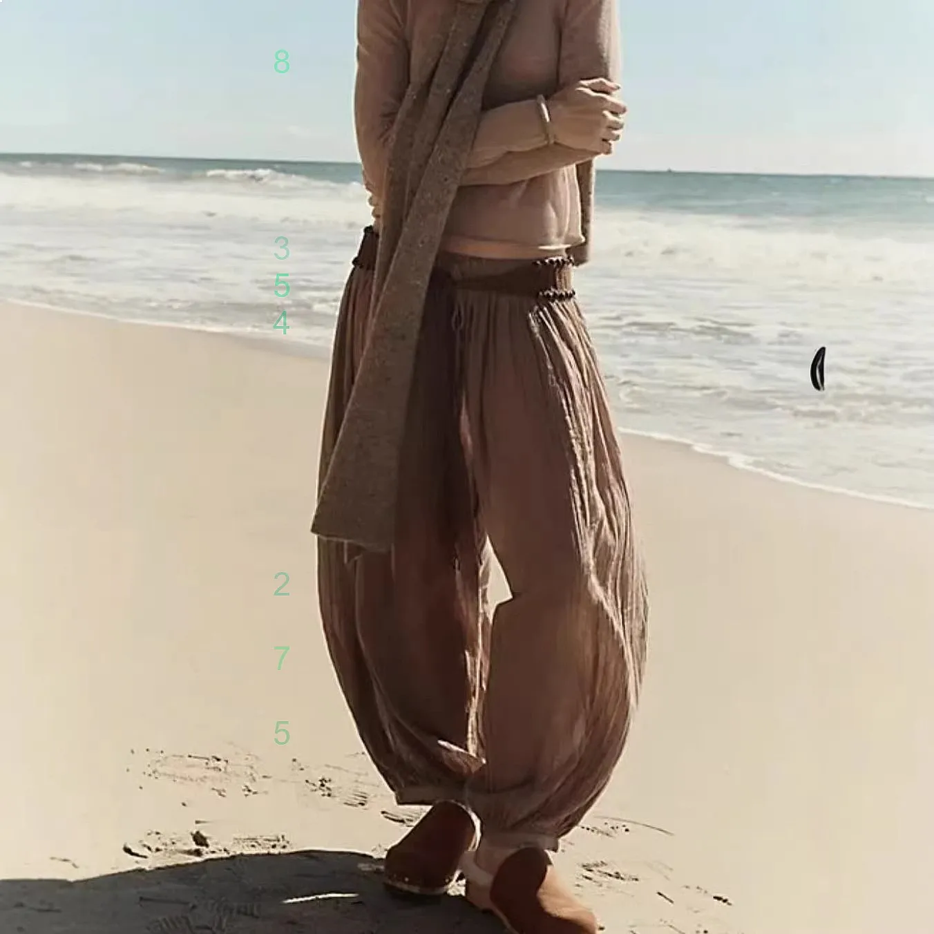 

Comfortable Tie Lantern Pants Jumpsuit Playsuit Spring Summer Soft Casual Loose Fit Pants