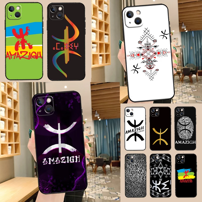 Amazigh Flag Phone Case For iPhone 11 12 13 14 15 16 Pro Max mini Back Cover For iPhone XR X XS Max Plus