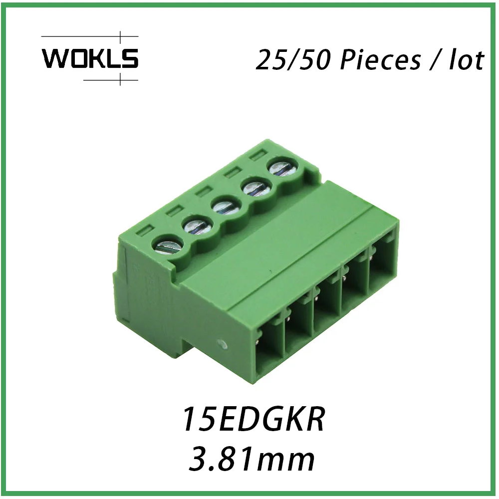 

10pcs/lot 15EDGKR 3.81mm pluggable terminal connector KF2EDGRK IMC1.5/-ST 3.81 ECSH381V