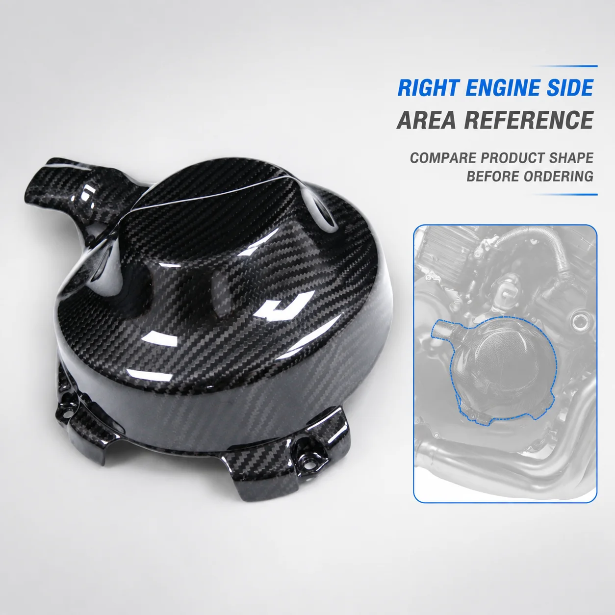 Engine Clutch Cover Protector Carbon Fiber Right Side Case Guard Trim for Yamaha YZF-R9 R9 2026 Motorcycle Accessories Parts