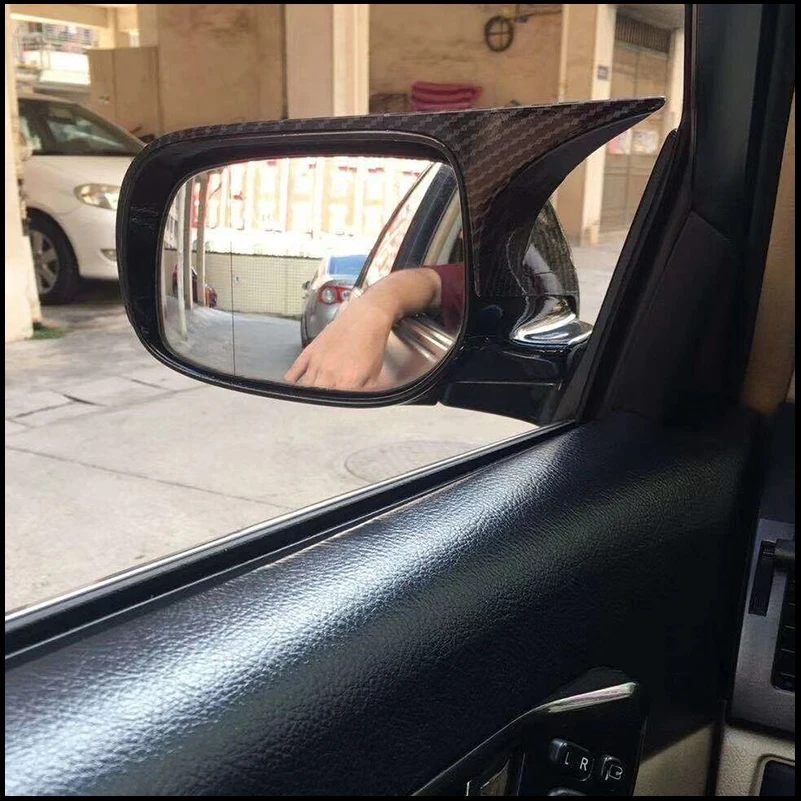 

For Toyota Mark X X120 2004-2009 Rearview Mirror Cover Cap Sticker Trim With Horn Decoration Car Accessories Auto Styling Parts