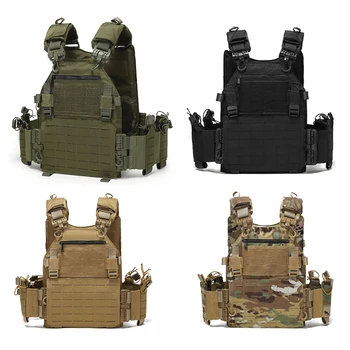 Nieuw gevechtsvest 6094, snelsluiting, lichtgewicht lasergesneden tactisch vest, zwarte uitrusting, draag jacht, tactische vesten
