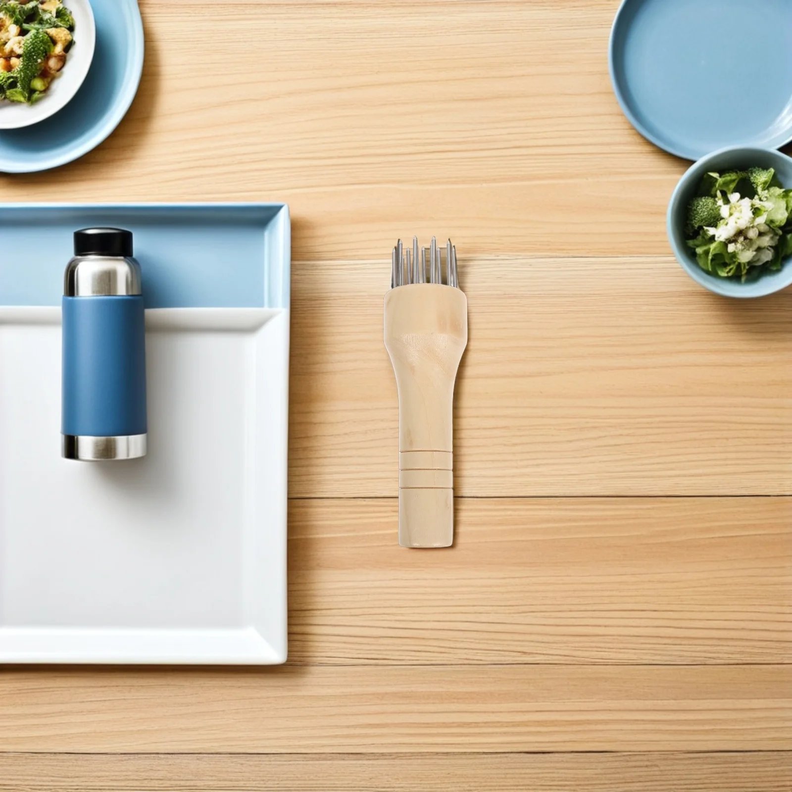 

Stainless Steel Meat Tenderizer Hammer Wood Handle Manual Steak Tenderiser Tool Kitchen Mallet for Efficient Cooking