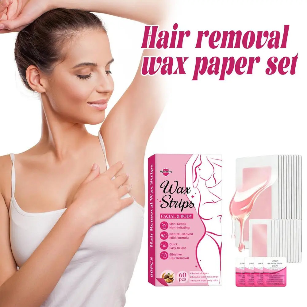 Professional Hair Removal Wax Strip,Painless Depilatory Fast Hair Removal Wax Strips For Facial Body Leg Lip Arm Hair Removal