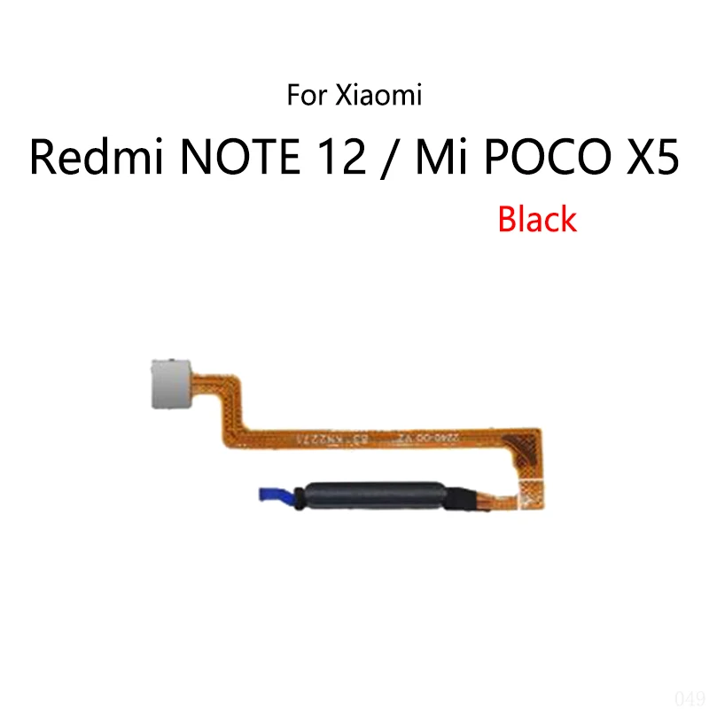 Pemindai sidik jari tombol Home Kabel Flex Sensor kembali Menu ID Sentuh untuk Xiaomi Redmi NOTE 12 5G / Mi POCO X5 Pocophone