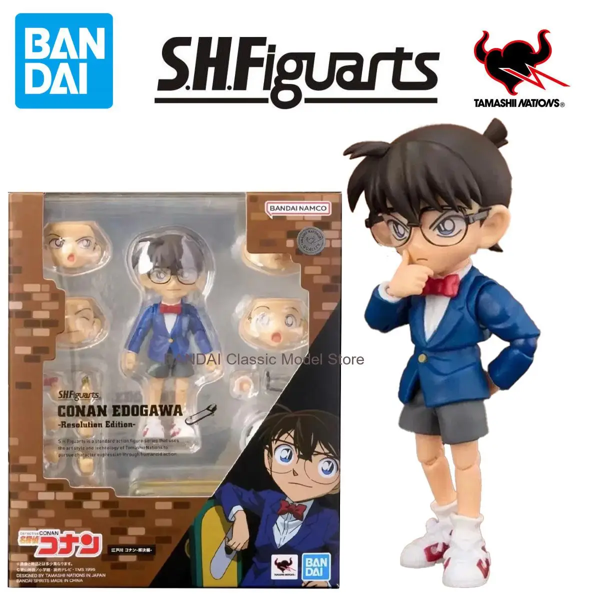 Disponibile Bandai SH Figuart SHF Conan Edogawa Risoluzione Parte Detective Conan Anime Action Collection Figure Giocattoli