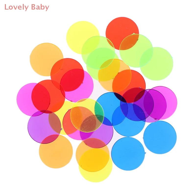 【BBS-7】100/50개 몬테소리 교육 수학 장난감 학습 자료 컬러 빙고 칩 공급 15mm