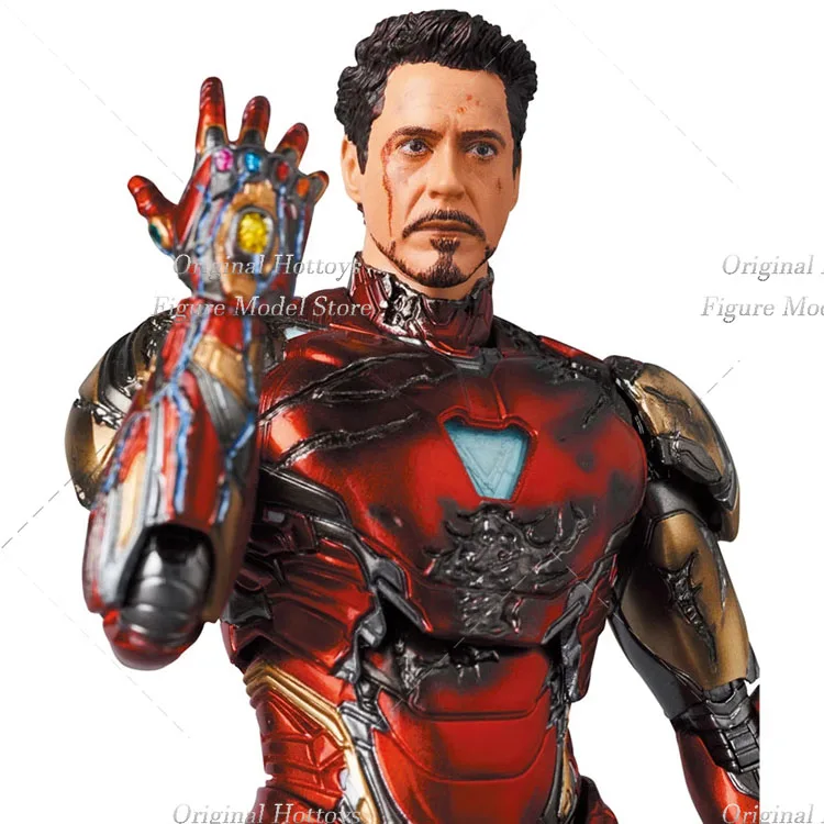 MAFEX 195 1/12 Scale Male Soldier Iron Man MK85 Avengers:Endgame Battle Damaged Edition Full Set 6-inch Action Figure Doll